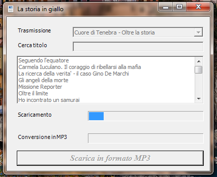 Scegli la puntata e scarica il tuo MP3!