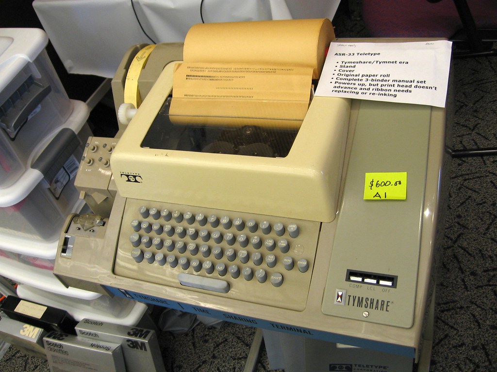 A teletype, the ancerstor of /dev/tty*